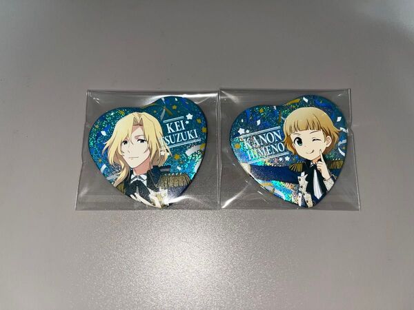アイドルマスターSideM エムフェス アニメイト ハート缶バッジ 都築圭 姫野かのん 2点セット