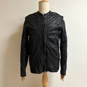 BY TASS / バイタス 2WAY ダブルジップアップ レザージャケット&ベスト L ブラック