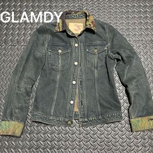 グラムディ GLAMDY 男女兼用 和柄 デニムジャケットビンテージ