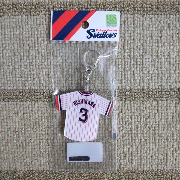 東京ヤクルトスワローズ #3 西川遥輝 選手 プレイヤーズ ユニホーム アクリル キーホルダー