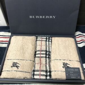 新品/BURBERRY/タオルセット/フェイスタオル/ウォッシュタオル/正規品/バーバリー/Burberrys/綿100%/ベージュ/西川産業/ノバチェック/58