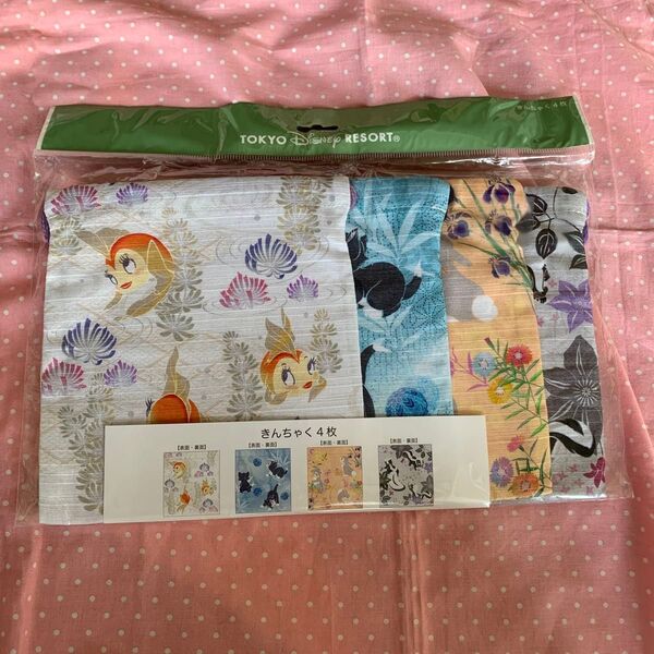 ディズニー クレオ とんすけ フィガロ フラワー巾着4枚未使用未開封