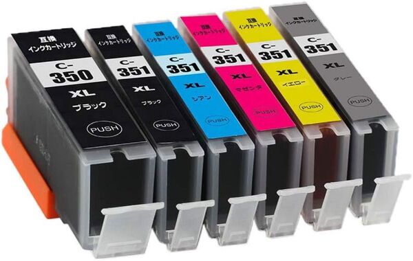 Canon・ BCI-350XL+351XL 6MP 6色セット 互換・インク色指定承ります♪