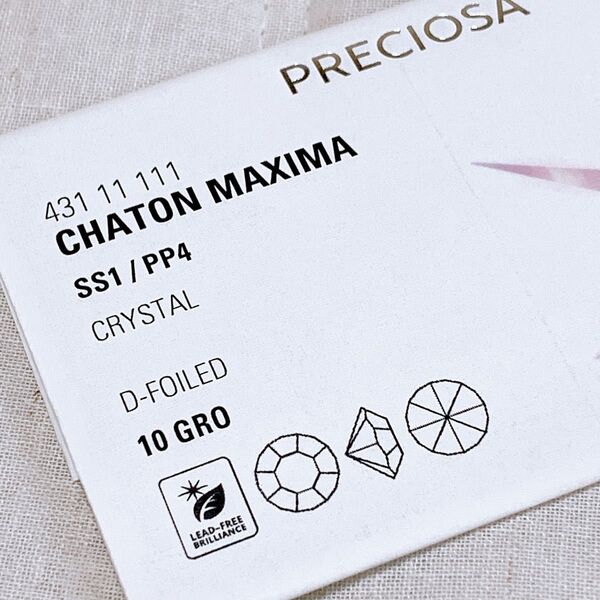 プレシオサ チャトン MAXIMA クリスタル PP4 SS1 プレシオサチャトン プレシオサクリスタル グルーデコ