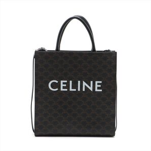 セリーヌ トリオンフ バーティカルカバ 2WAYハンドバッグ ブラック