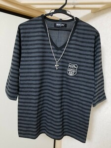 Tシャツ　七分袖　カットソー　新品、未使用　ネックレス付き