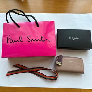 Paul Smith キーケース レザー ピンク 箱付き ミニ財布 ポールスミス