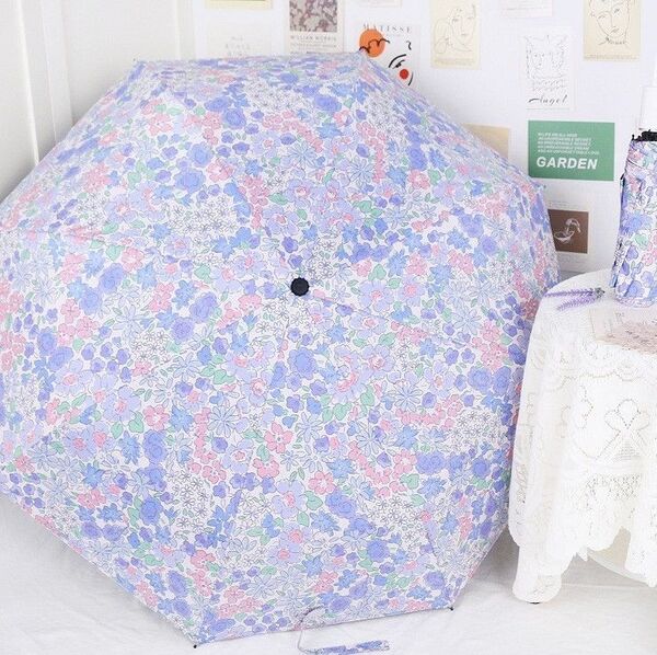 ワンタッチ 晴雨兼用 花柄 折りたたみ傘 自動