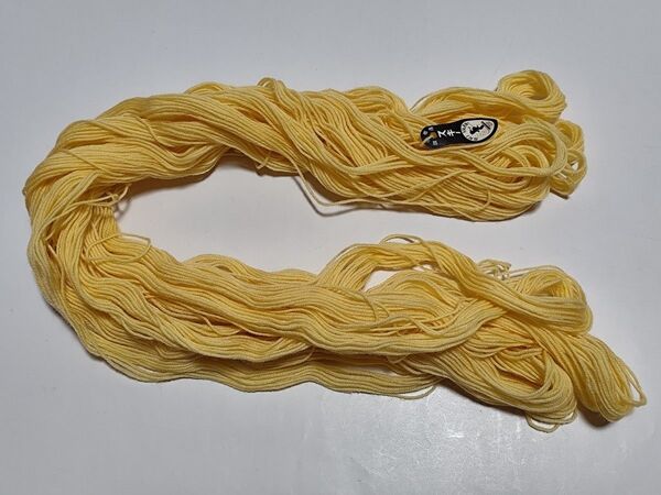 スキーヤーン 毛糸 50g 中細 50g 黄色 クリームイエロー 昭和レトロ SKI YARN