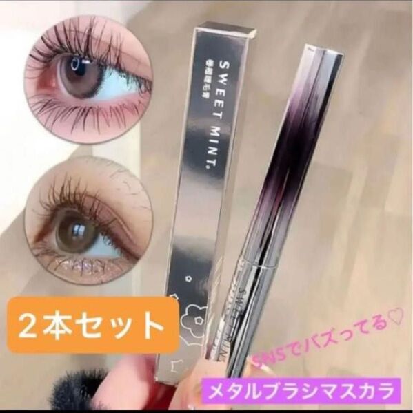 最安値 メタルマスカラ ブラック 2本セット 新品 未使用品