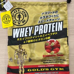 ゴールドジム×しまむらコラボプロテインパッケージ柄 巾着