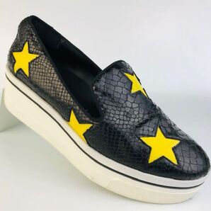 ステラマッカートニー★パイソン型押し スター プラットフォームスニーカー(38)
