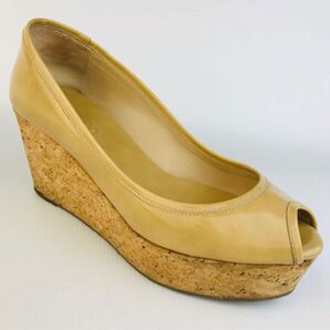 美品★ジミーチュウ・パテントレザー ウェッジソール パンプス(361/2)