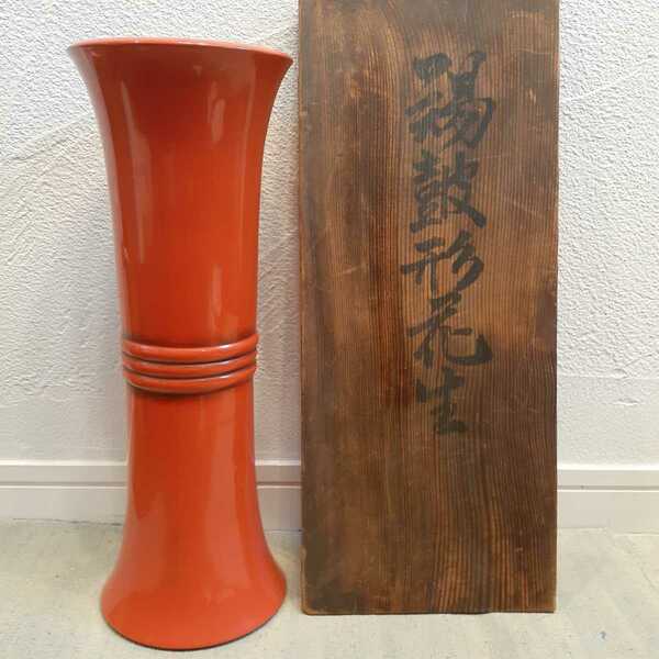 東大寺 鼓 花瓶 花生 共箱 約37cm×13cm