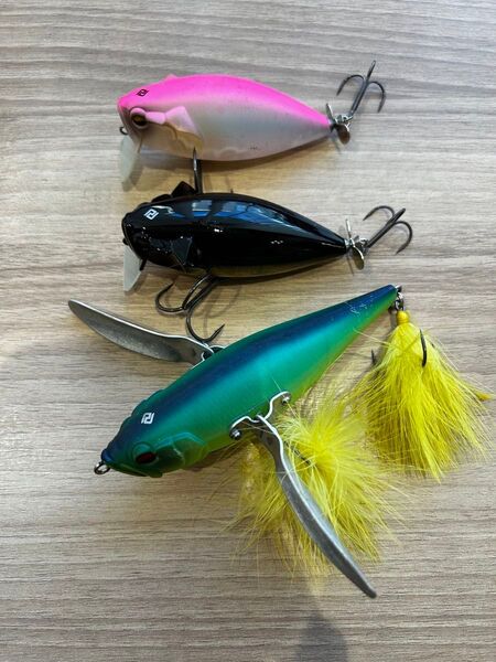 (15)レイドジャパン ダッジ スクラッチ トップウォータールアーセット 使用感あり
