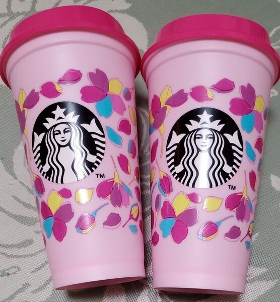 スターバックス さくら カラーチェンジング リユーザブルカップ 2個セット 新品