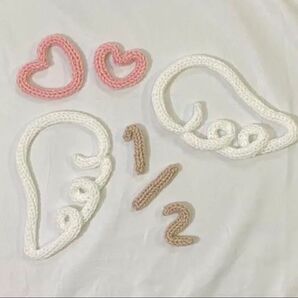 即日発送 天使の羽 ウールレター ハーフバースデー 誕生日