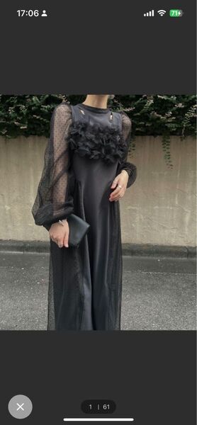 結婚式 ドレス ワンピース ブライダル ブラック ロング パーティードレス 大人sexy 着痩せ ロング丈 ドット 水玉