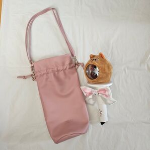 スリコ ペンラケース くすみピンク ショルダー付きフェイクレザー (おまとめ割あり)