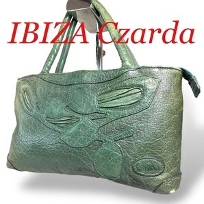 IBIZA イビサ Czarda チャルダ ハンドバッグ レザー 手提げ グリーン