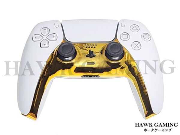 PS5 DualSense ワイヤレス コントローラー シェル カバー メタリックゴールド SONY 簡単カスタム デュアルセンス