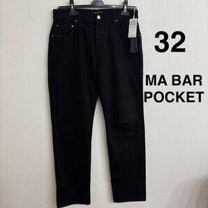 32 AMIRI MA BAR POCKET STRAIGHT BLACK OD