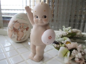 0Enesco kewpie doll * pink. floral print e-s ta-eg*enesko