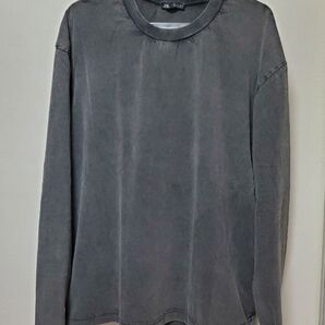 ZARA ユーズドロングスリーブ ヴィンテージ加工 ピグメント ロンT