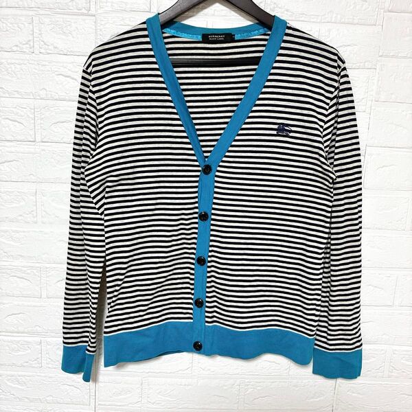 GWセール BURBERRY BLACK LABEL ボーダー柄カーディガン メンズ