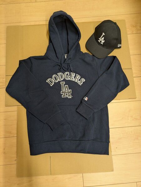 ロサンゼルスドジャース パーカー 大谷翔平 ニューエラ9forty 紺 スウェット パーカー