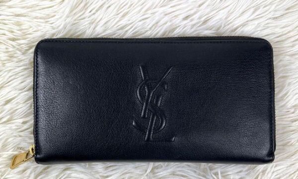 期間限定特別価格 SAINT LAURENT サンローラン 長財布 ラウンドファスナー レザー