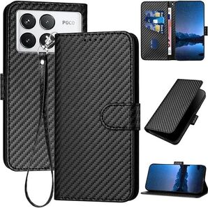 Xiaomi POCO F6 Pro ケース 手帳型 シャオミ ポコ F6プロ スマホケース 炭素繊維ブレイドスタイル 肌触り良い
