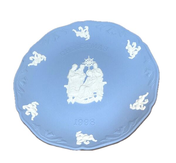 ウェッジウッド WEDGWOOD 1998年 クリスマス 記念プレート ブルー系