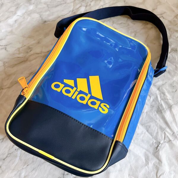 adidas ショルダーバッグ 青 エナメル