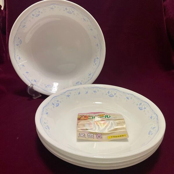 【新品未使用】コレール Corelle 花柄 パスタ皿 5枚セット 21.5cm