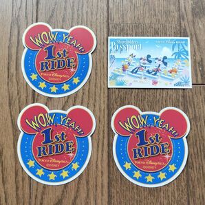 ディズニーシー ファーストライドシール3枚&株主優待パスポート(使用済み)