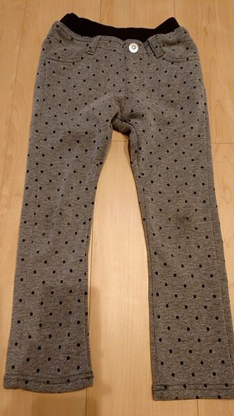 子供 キッズ ズボン 裏起毛 グレー 120cm