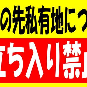 A4サイズカラーコーンプラカード282『この先私有地につき立ち入り禁止』