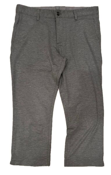 【美品】MK MICHEL KLEIN 7分丈ストレッチパンツ 48(L) グレー