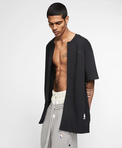 NIKE FEAR OF GOD NRG WARM UP TOP BLACK