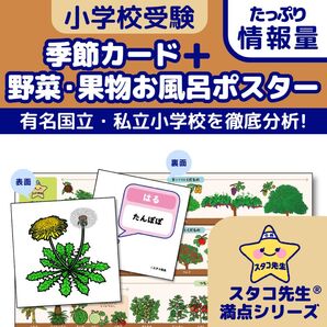 小学校受験 季節カード 野菜・果物 お風呂ポスター 理科的常識