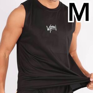 タンクトップ メンズ トレーニング 筋トレ ブラック Mサイズ