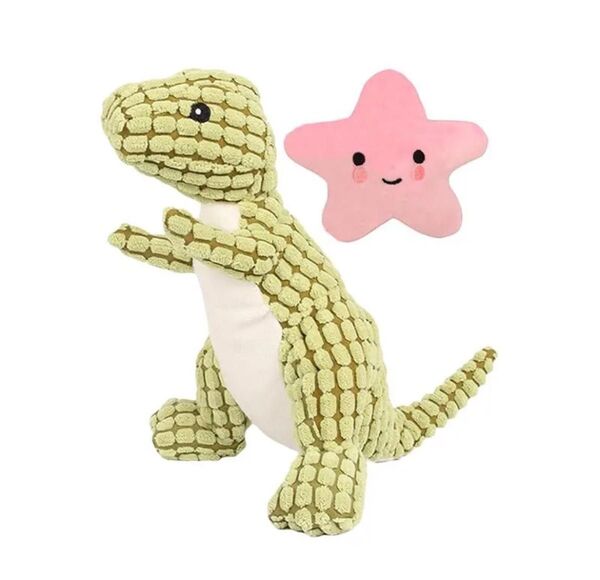噛み噛みザウルス&すまいるスターぬいぐるみセット - 犬用知育玩具