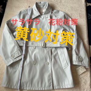 トレンチコート 17号大きそうですが(普段レディース服で肩が気になる方) グレー色っぽい サラサラ生地で花粉症の方におススメ!!