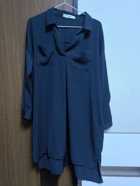 期間限定出品 ワンピース レディース 春服 長袖 Mサイズ ネイビー