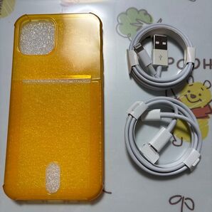 iPhone13.14Pro用ケース&ケーブル2本 3個セット