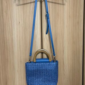 【美品】ハンドバッグ ショルダーバッグ 肩掛け 編み込み