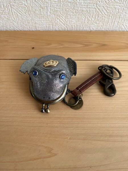 かえる キーホルダー シルバー がま口