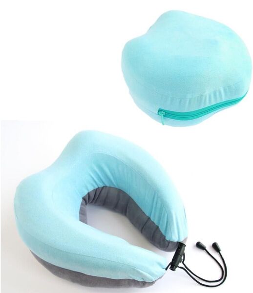 新品 もちふわマカロンネックピロー 枕 トラベル 携帯 クッション 首枕