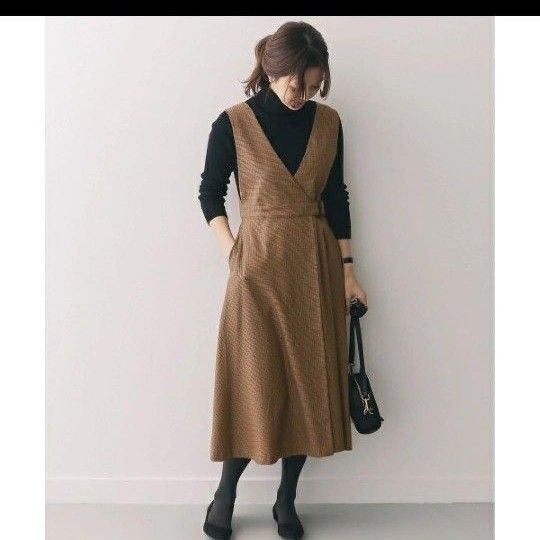 美品 URBAN RESEARCH DOORS ウエストベルト付ジャンパースカート ワンピース